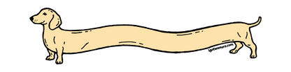 FAMOUS FOOTLONG WIENER STICKER smooth haired cream classic long dog