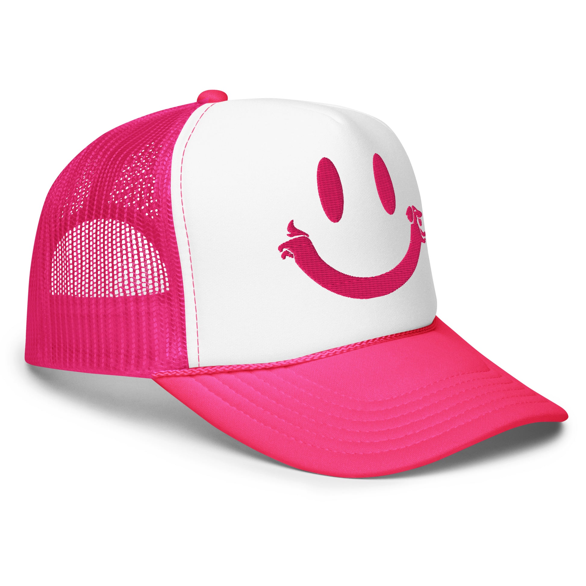 SMILEY HAT - PINK TRUCKER