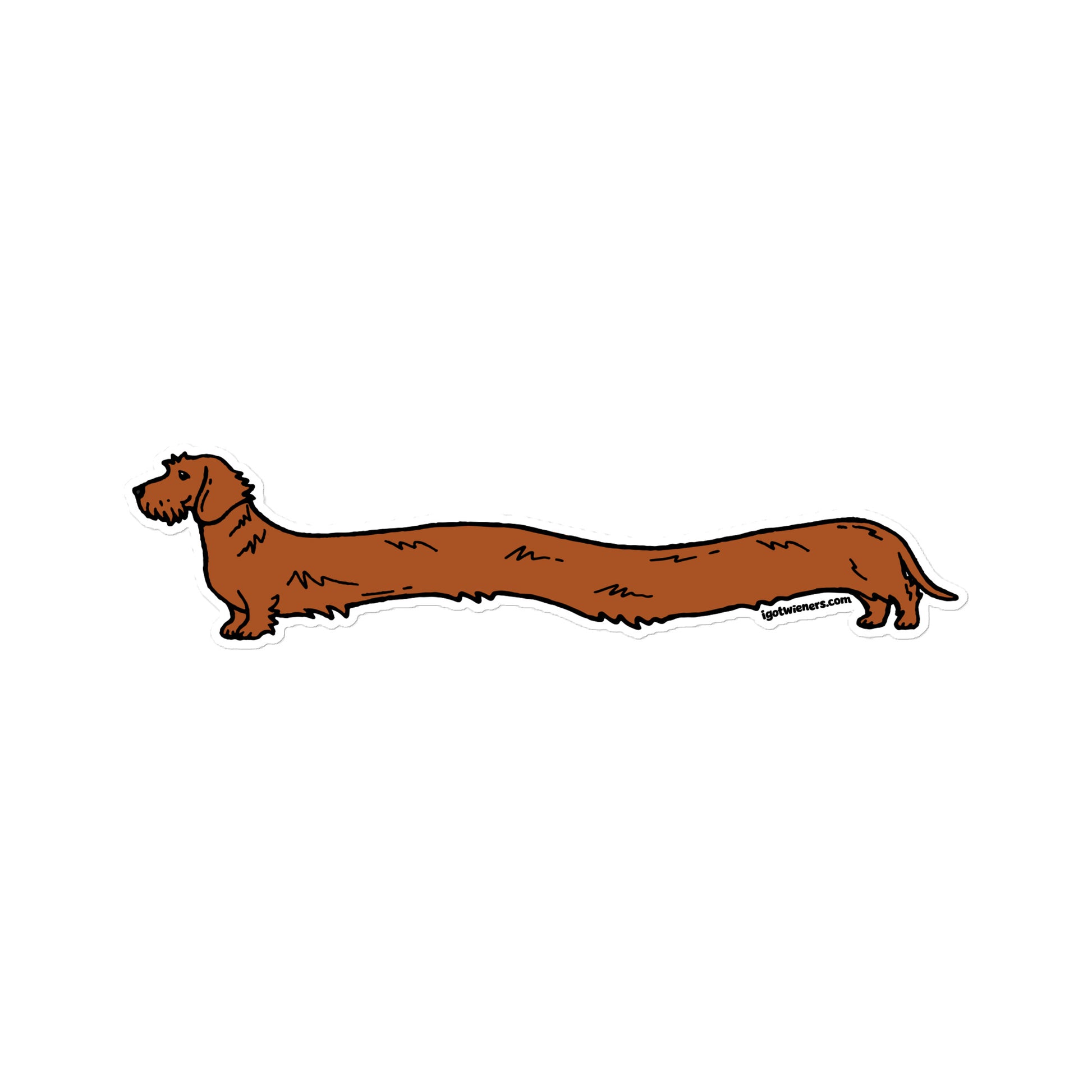 FAMOUS FOOTLONG WIENER STICKER | wirehaired red doxie Default Title