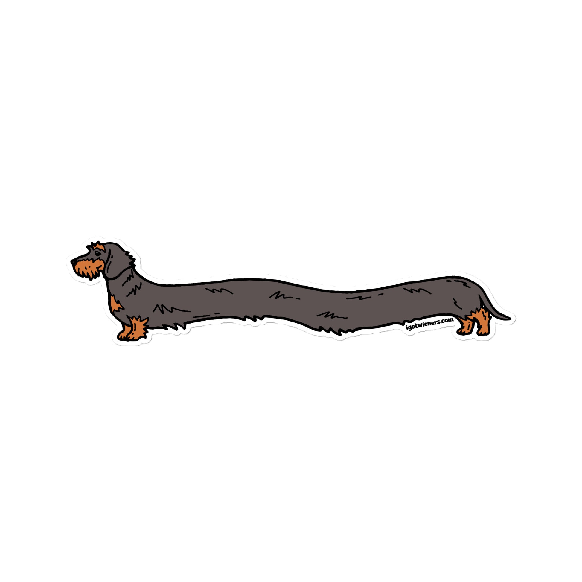 FAMOUS FOOTLONG WIENER STICKER | wirehaired wild boar doxie Default Title
