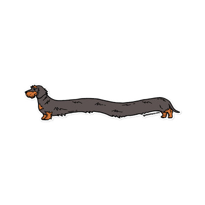 FAMOUS FOOTLONG WIENER STICKER wirehaired wild boar classic long dog