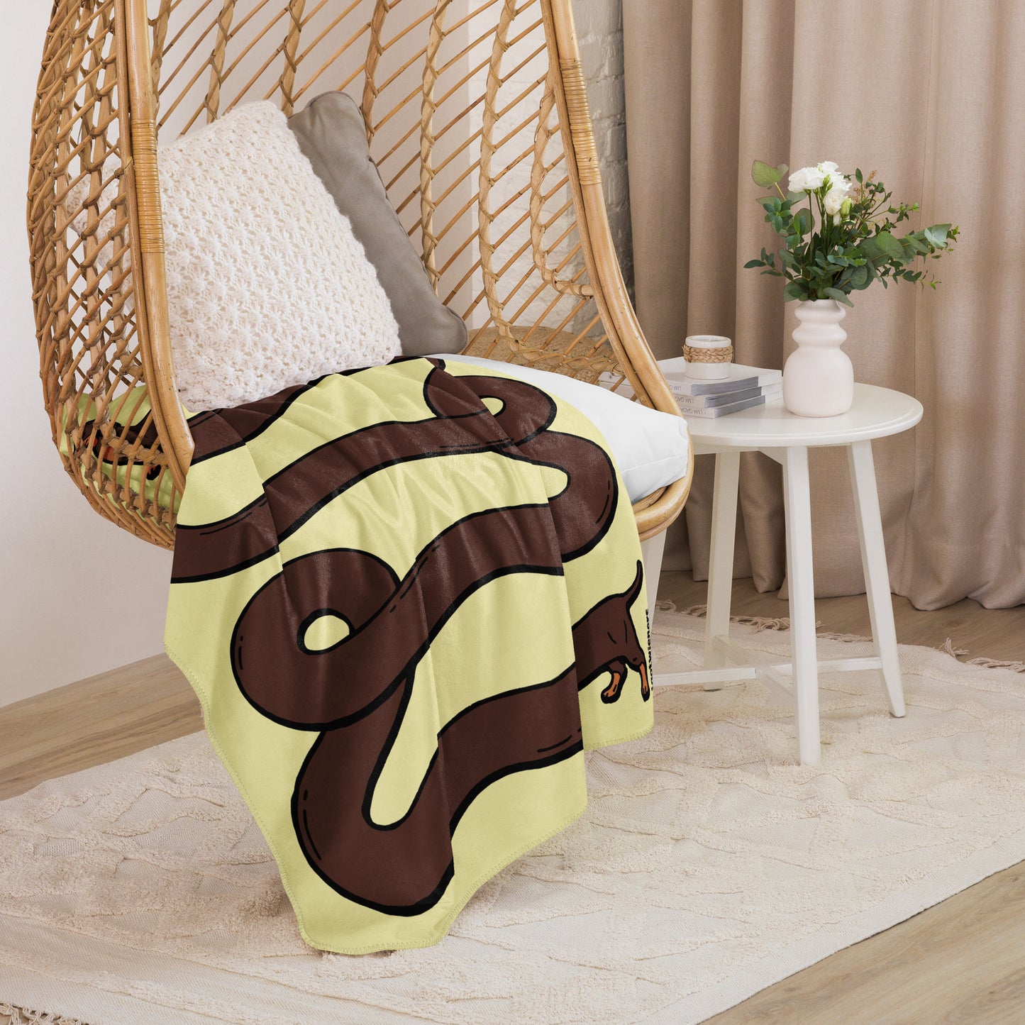 THE LONGEST WEEN BLANKET | smooth haired chocolate & tan doxie | popcorn yellow