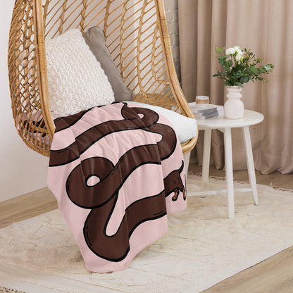 THE LONGEST WEEN BLANKET | smooth haired chocolate & tan doxie | cotton candy pink
