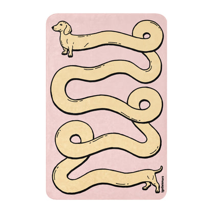 THE LONGEST WEEN BLANKET | smooth haired cream doxie | cotton candy pink Default Title