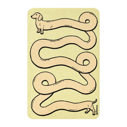 THE LONGEST WEEN BLANKET | smooth haired cream doxie | popcorn yellow Default Title