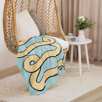 THE LONGEST WEEN BLANKET | smooth haired cream doxie | cotton candy blue