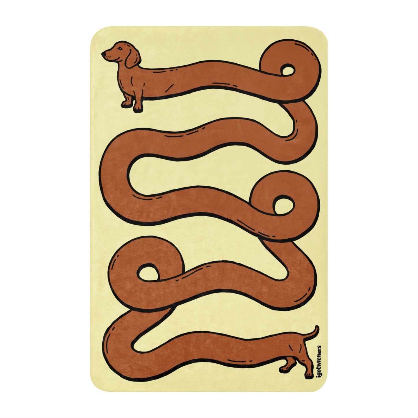 THE LONGEST WEEN BLANKET | smooth haired red doxie | popcorn yellow Default Title