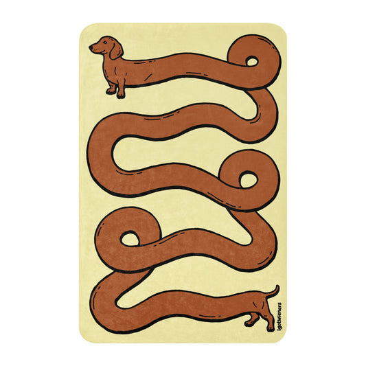 THE LONGEST WEEN BLANKET | smooth haired red doxie | popcorn yellow Default Title