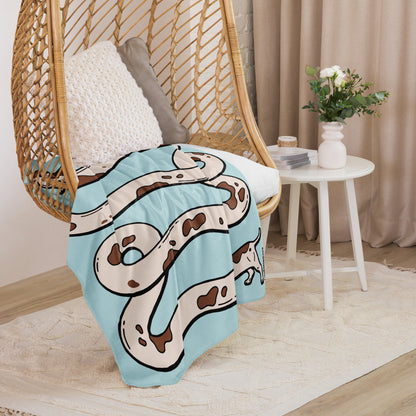 THE LONGEST WEEN BLANKET | smooth haired piebald doxie | cotton candy blue