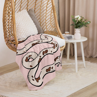 THE LONGEST WEEN BLANKET | smooth haired piebald doxie | cotton candy pink