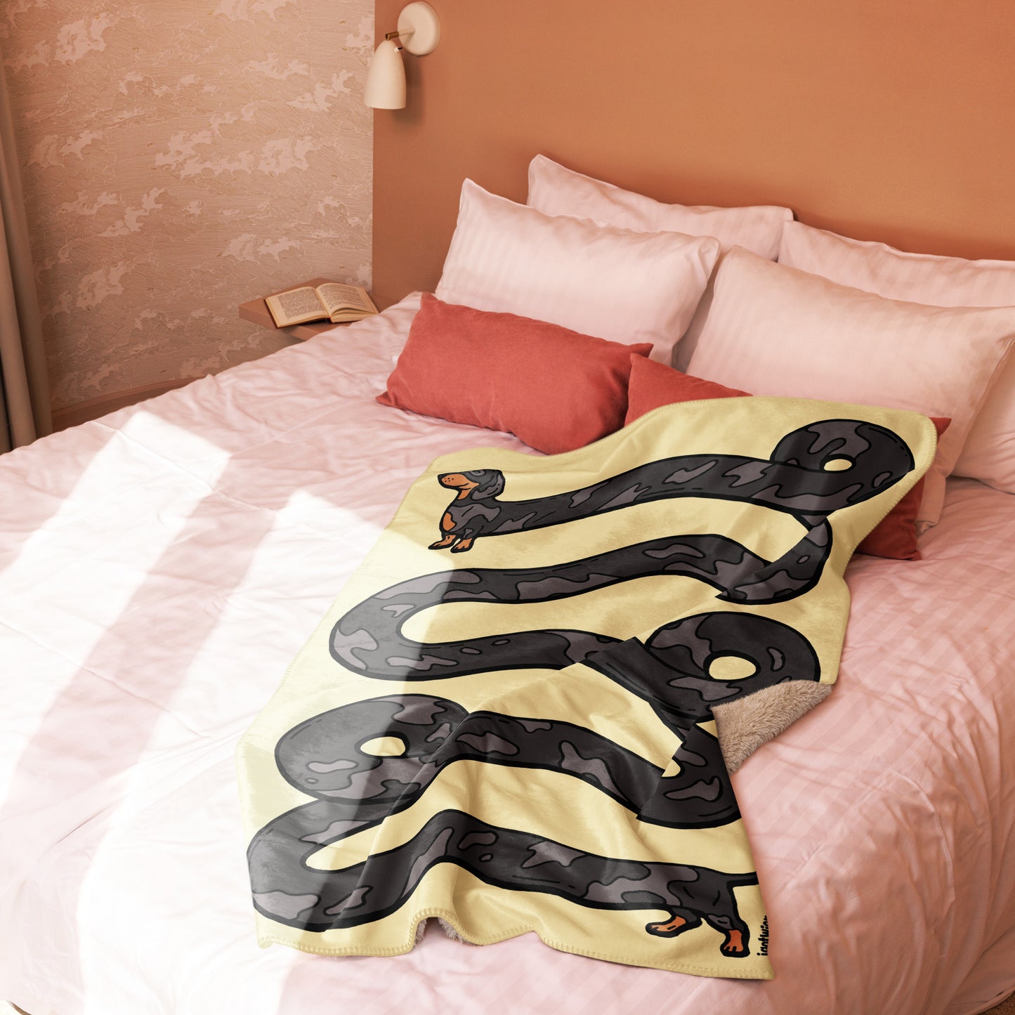 THE LONGEST WEEN BLANKET | smooth haired dapple doxie | popcorn yellow