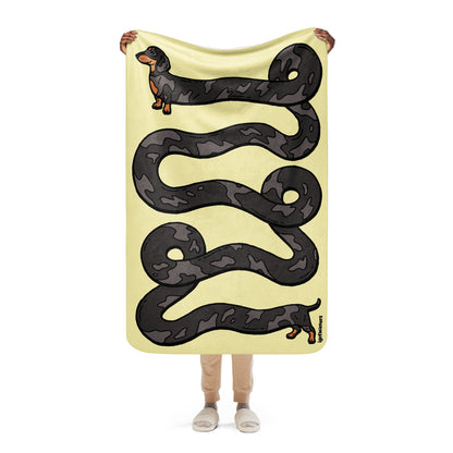 THE LONGEST WEEN BLANKET | smooth haired dapple doxie | popcorn yellow