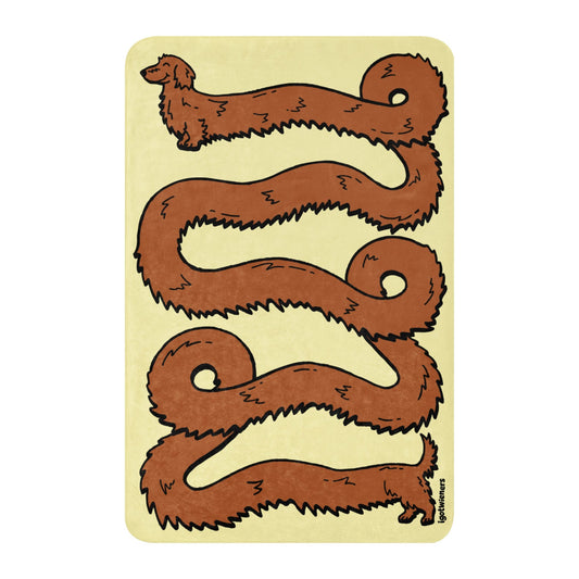THE LONGEST WEEN BLANKET | long haired red doxie | popcorn yellow Default Title