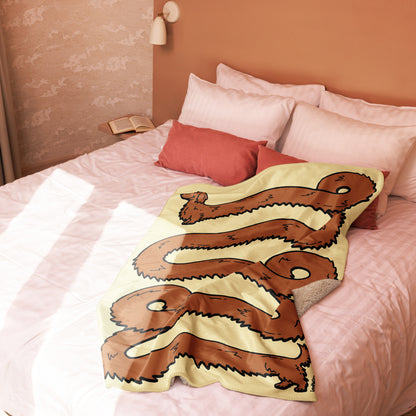 THE LONGEST WEEN BLANKET | long haired red doxie | popcorn yellow