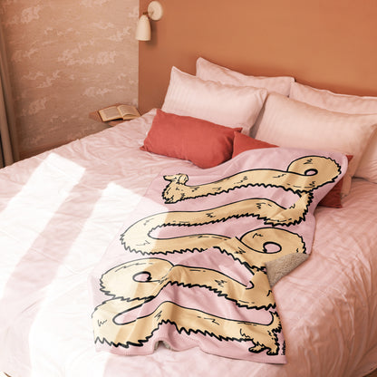 THE LONGEST WEEN BLANKET | long haired cream doxie | cotton candy pink