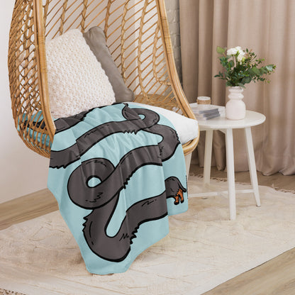 THE LONGEST WEEN BLANKET | wirehaired wild boar doxie | cotton candy blue