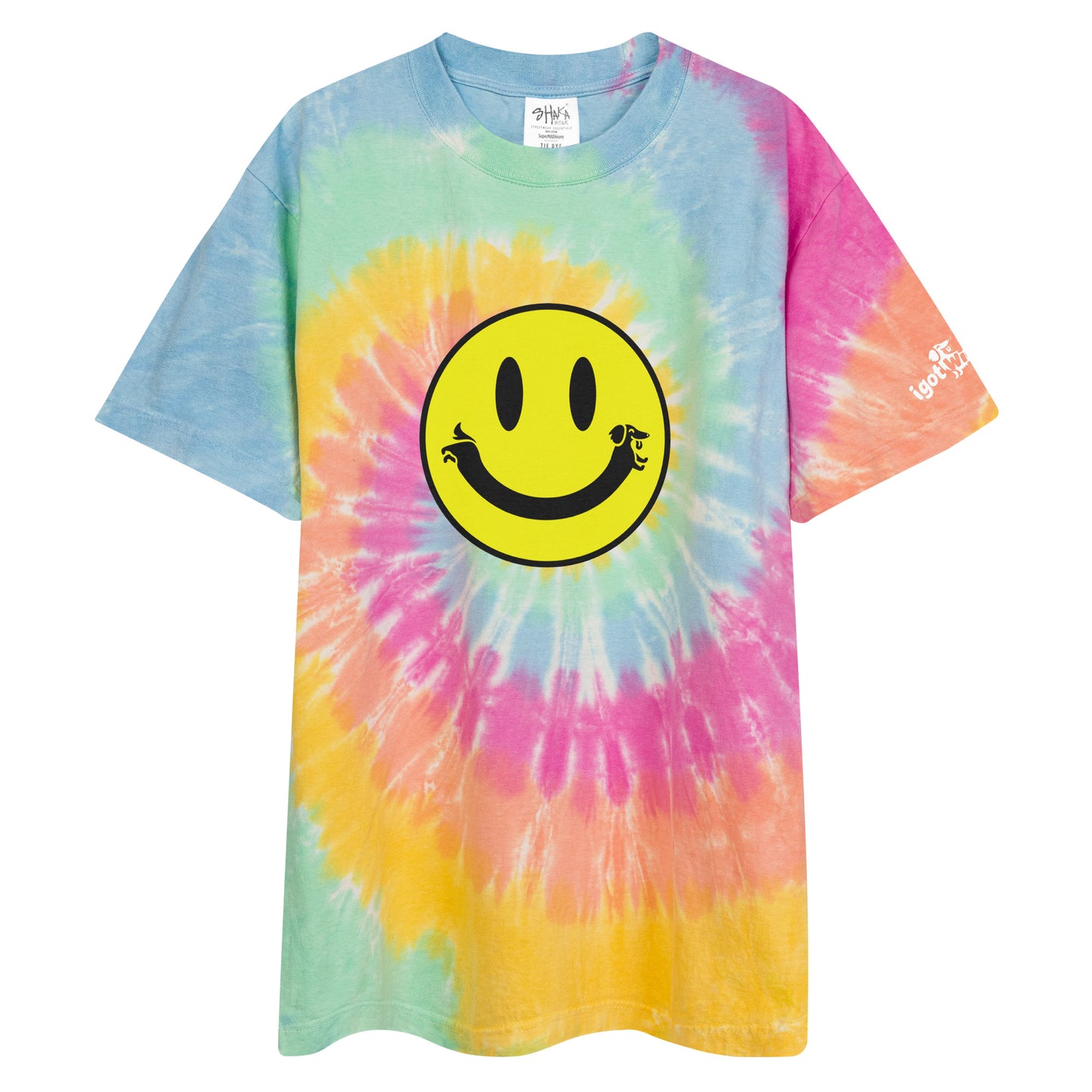 SMILEY SUPERSIZED TIE-DYE TEE 2XL